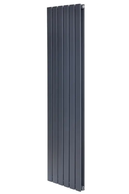 Вертикальный дизайнерский радиатор отопления ARTTIDESIGN Livorno II 6/1800/408 серый матовый